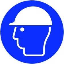 ETIQUETTE CASQUE DE PROTECTION OBLIGATOIRE M014