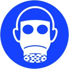 ETIQUETTE RECTANGLE PROTECTION DES VOIES RESPIRATOIRES M017