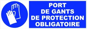 ETIQUETTE GANTS DE PROTECTION OBLIGATOIRES M009