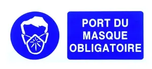 ETIQUETTE PORT DU MASQUE OBLIGATOIRE M016