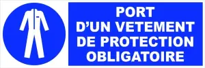 ETIQUETTE VETEMENT DE PROTECTION OBLIGATOIRE M010