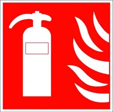 ETIQUETTE EXTINCTEUR RIGIDE 200 X 200