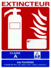 ETIQUETTE EXTINCTEUR A