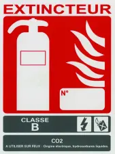 ETIQUETTE EXTINCTEUR B