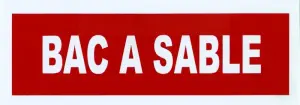 ETIQUETTE BAC A SABLE