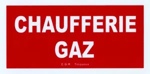 ETIQUETTE CHAUFFERIE GAZ
