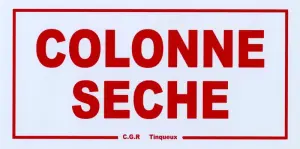 ETIQUETTE COLONNE SECHE