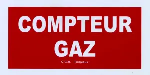 ETIQUETTE COMPTEUR GAZ