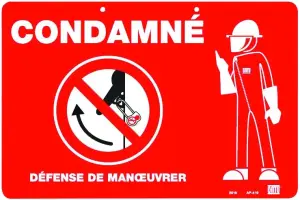 ETIQUETTE CONDAMNATION