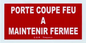 ETIQUETTE PORTE COUPE FEU