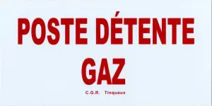 ETIQUETTE POSTE DETENTE GAZ