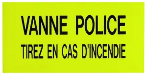ETIQUETTE VANNE POLICE
