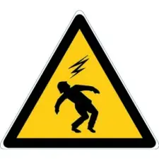ETIQUETTE RIGIDE DANGER ELECTROCUTION