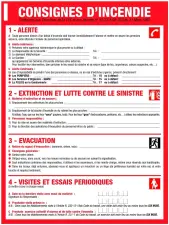 ETIQUETTE RIGIDE CONSIGNES INCENDIE