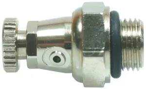 PURGEUR D'AIR MANUEL NICKELE MALE A VOLANT ORIENTABLE