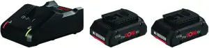 SET 2 BATTERIES + CHARGEUR PROCORE 18V BOSCH