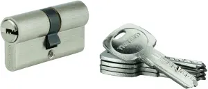 CYLINDRE DOUBLE ENTREE LAITON NICKELE