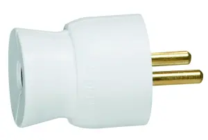 FICHE PLASTIQUE BLANCHE DROITE OU LATERALE 16A OU 32A LEGRAND
