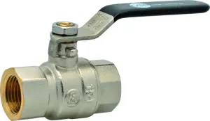 ROBINET A BOISSEAU SPHERIQUE LAITON FF POIGNEE INOX PN40 ACS