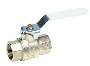 ROBINET A BOISSEAU SPHERIQUE LAITON FEMELLE/FEMELLE POIGNEE ROUGE PN10 DEGRAISSE OXYGENE ACS