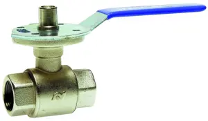 ROBINET A BOISSEAU SPHERIQUE LAITON FEMELLE/FEMELLE POIGNEE BLEUE PN20 CADENASSABLE