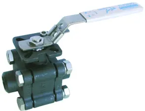 ROBINET A BOISSEAU SPHERIQUE ACIER 3 PIECES MOTORISABLE A SOUDER BW POIGNEE CADENASSABLE PN140 DESP ATEX