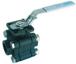 ROBINET A BOISSEAU SPHERIQUE ACIER 3 PIECES MOTORISABLE A SOUDER SW POIGNEE CADENASSABLE PN140 DESP ATEX