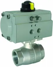 ROBINET A BOISSEAU SPHERIQUE INOX 316 MONOBLOC ACTIONNEUR SIMPLE EFFET PNEUMATIQUE PN63 DESP ATEX