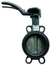 VANNE A PAPILLON INOX 316 CORPS FONTE GL A OREILLES DE CENTRAGE ET POIGNEE CADENASSABLE PN6/PN10/PN16 SOCLA