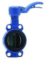 VANNE A PAPILLON FONTE GS CORPS FONTE GS A OREILLES DE CENTRAGE ET POIGNEE CADENASSABLE PN6/PN10/PN16 DESP SOCLA