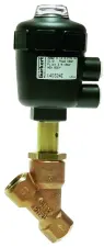 VANNE A SIEGE INCLINEE PNEUMATIQUE BRONZE PTFE TARAUDE BURKERT