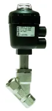 VANNE A SIEGE INCLINEE PNEUMATIQUE INOX PTFE TARAUDE BURKERT