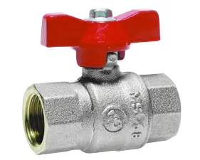 ROBINET BOISSEAU SPHERIQUE ACS FF A MANETTE ROUGE PN25 SITOM ASTORI