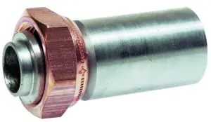 RACCORD 2 PIECES ACIER A SOUDER POUR ROBINET DE BARRAGE JOINT PLAT GAZ NF