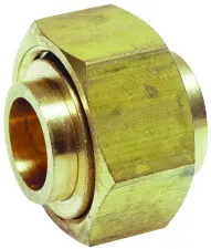 RACCORD 2 PIECES LAITON A SOUDER POUR ROBINET DE BARRAGE JOINT PLAT GAZ NF