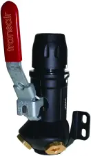 PRISE MURALE  AVEC 1 ROBINET 2 SORTIES 45° FEMELLE BSP POUR RESEAU AIR COMPRIME TRANSAIR® DESP