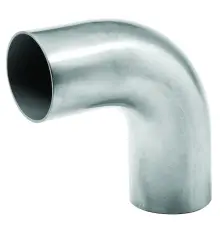 COUDE 90 SMS 1D EN INOX 316L AVEC PARTIE DROITE