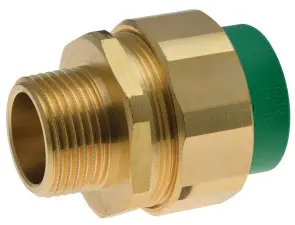 RACCORD UNION PPR GREEN PIPE & BLUE PIPE A VISSER LAITON MALE AQUATHERM