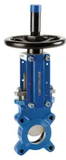 VANNE A GUILLOTINE FONTE PELLE INOX 304 ENTRE BRIDES A VOLANT PN10 DESP