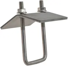 PINCE AVEC ETRIER INOX 316L POUR RAILS PROFIL STRUT
