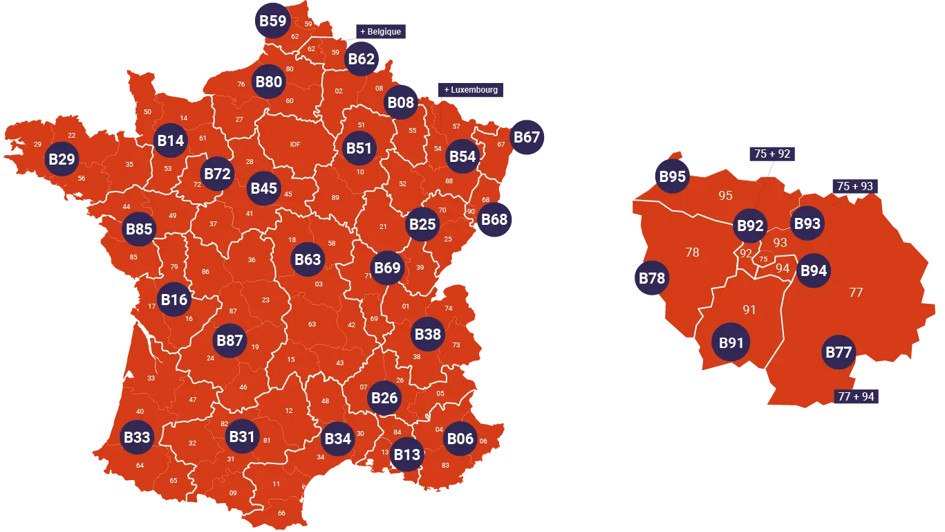 Carte contacts commerciaux génie climatique