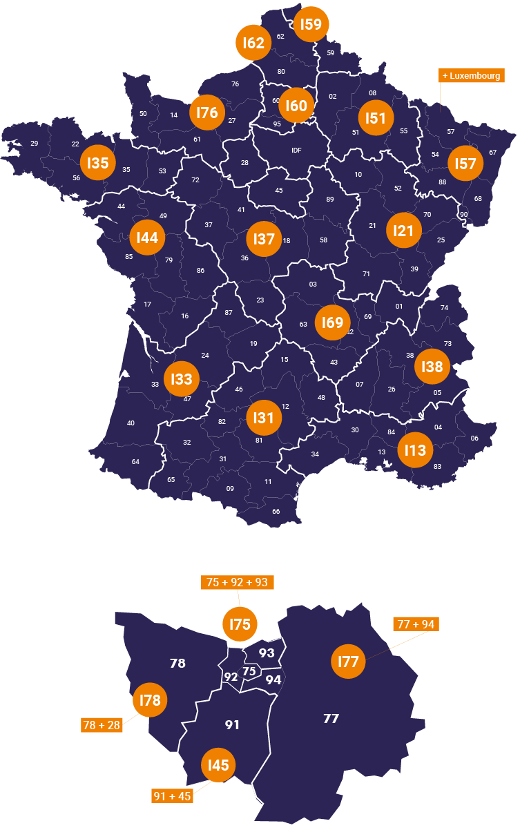 carte contacts commerciaux industrie