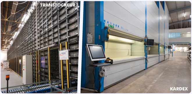 Machine Kardex et transtockeur dans l'agence DBS Créteil