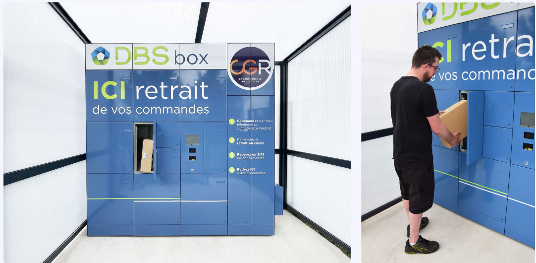 casier sécurisé DBS box de l'agence DBS Drive de Reims