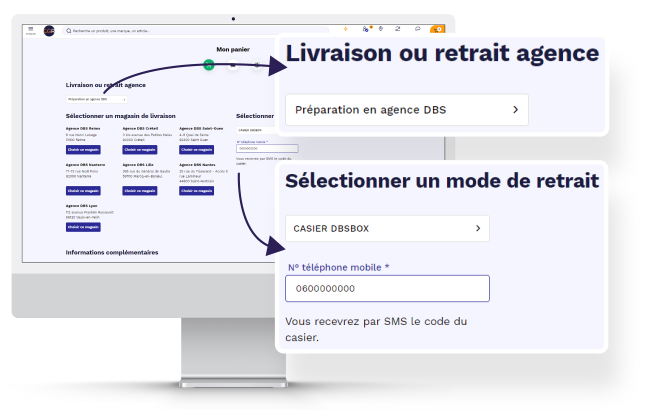 Sélection du retrait en DBS box
