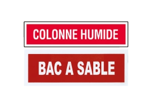 Image de deux étiquettes de signalisation