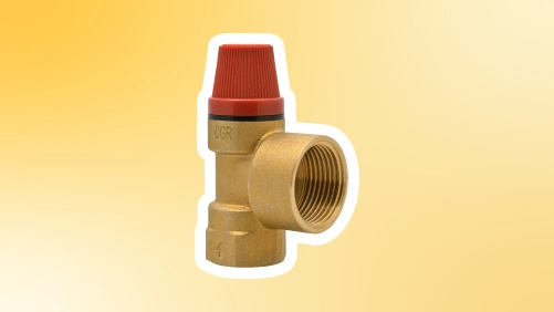 Image d'une soupape de sécurité sur un fond dégradé