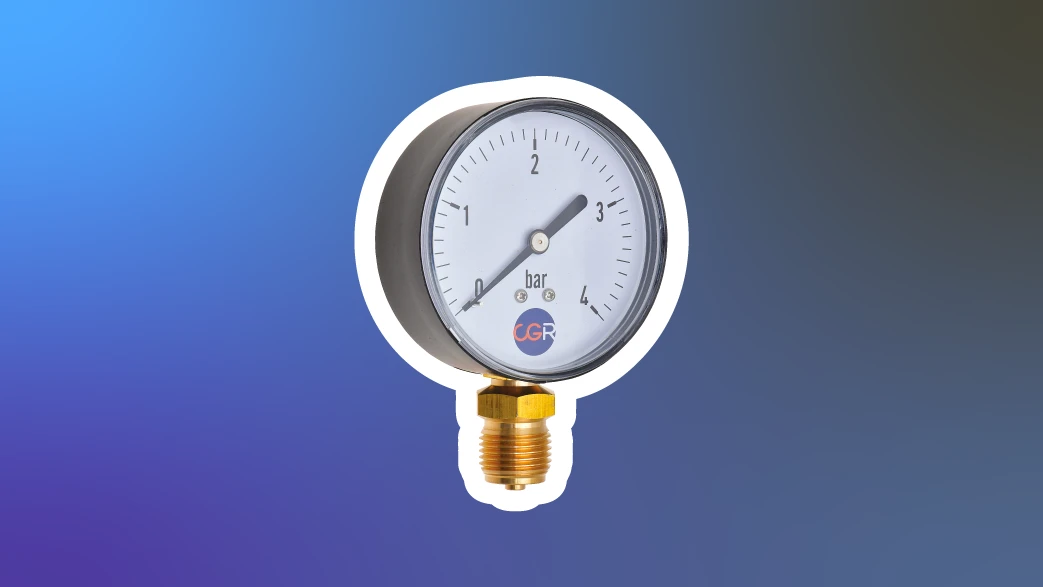 Image d'un manomètre sur un fond dégradé