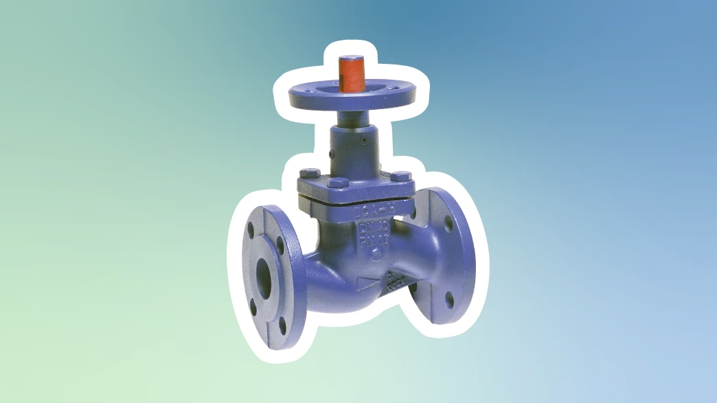 Image d'un robinet à soupape sur un fond dégradé